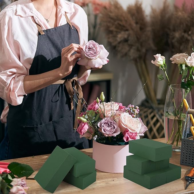Hahood 48 Packs Floral Foam Blocks Wet & Dry Floral Foam Bricks 5.5x3.1x1.8 Inch Flower Arranging Kit for Fresh and Artificial Flowers Florist Foam Blocks for Wedding Home Decor
