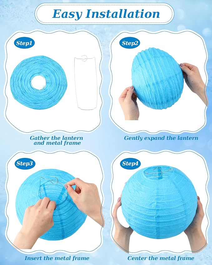 Treela 80 Pcs Paper Lanterns Chinese Japanese Paper Lanterns Classroom Party Decorations Ceiling Hanging Decor for Home Wedding Graduation Party(4'', 6'', 8'', 10'',4 Colors)