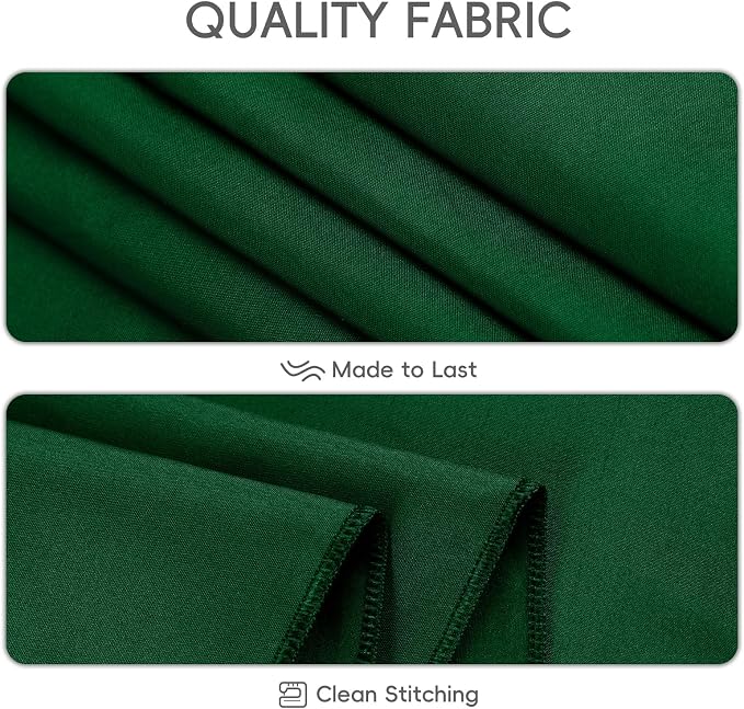 8 Pack Round Tablecloth 90 Inch Hunter Green Table Cloth for Round Tables, Washable Polyester Dark Green Table Cloth Stain and Wrinkle Resistant Decorative Table Cover for Wedding Party Dining Banquet