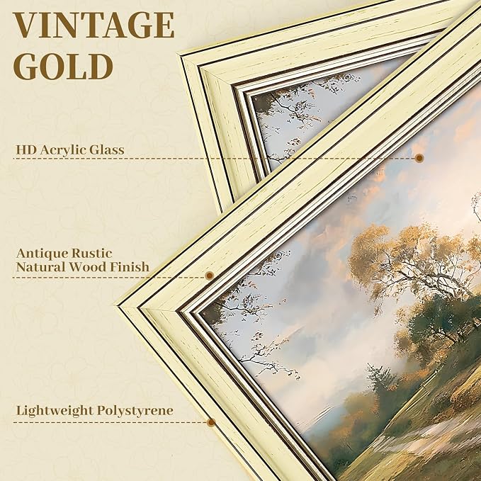 8x10 Picture Frame - Vintage Picture Frames for Tabletop & Wall Mount, 8 x 10 Photo Frame for Living Room, Bedroom, Office Décor & Father's Day Graduation Wedding Gift