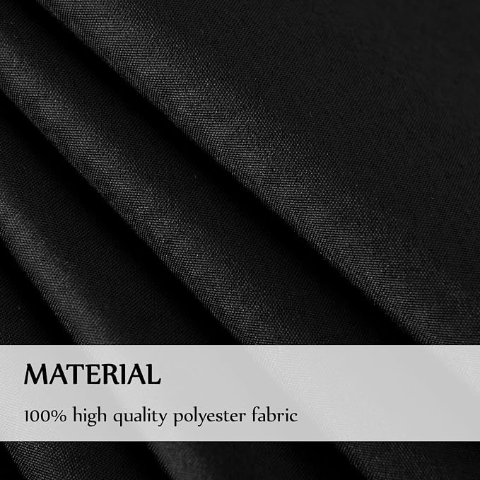 Rectangle Tablecloths 90x132 Inch 10 Pack Black Tablecloth for 6ft Washable Decorative Linen Polyester Table Cloths for 8ft Dining Table Banquets Buffet Parties and Wedding