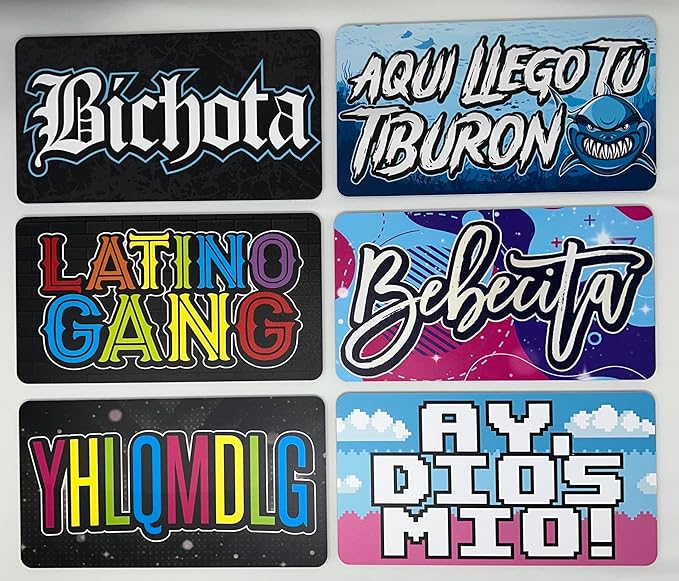 KING PROPS Reggaeton Retro Photo Props - Spanish Photo Booth Prop – 6 Count Fun Birthday Decorations and Quinceanera Photo Booth Props – Fun Multi Color Photo Booth Props Set – Double-Sided PVC Props