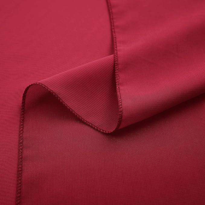 Horbaunal 2 Pack Burgundy Chiffon Table Runners 10FT Sheer Chiffon Runner 29x120 Inches Romantic Boho Rustic Table Runner for Wedding Party Bridal Baby Shower Table Decorations