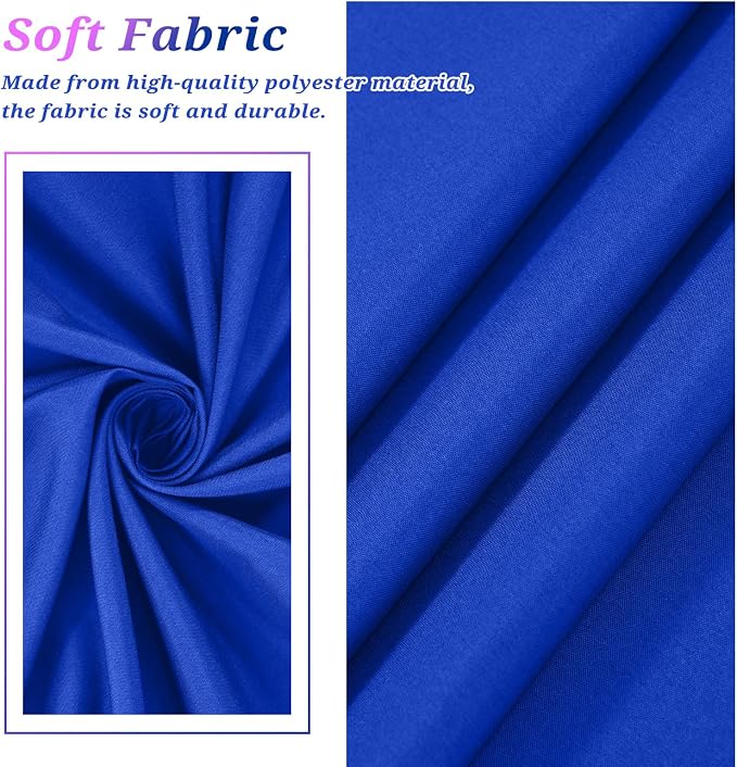 Teruntrue 12 Packs Royal Blue Round Tablecloths 90 inch Round Table Cloth, Washable Polyester Fabric for Wedding Parties Banquet Holiday Dinner Table Decorative, Royal Blue