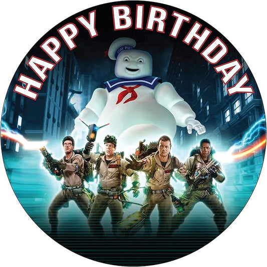 7.5 Inch Edible Cake Toppers – Spooky Ghost Chasers Inspired Birthday Party Collection of Edible Cake Decorations
