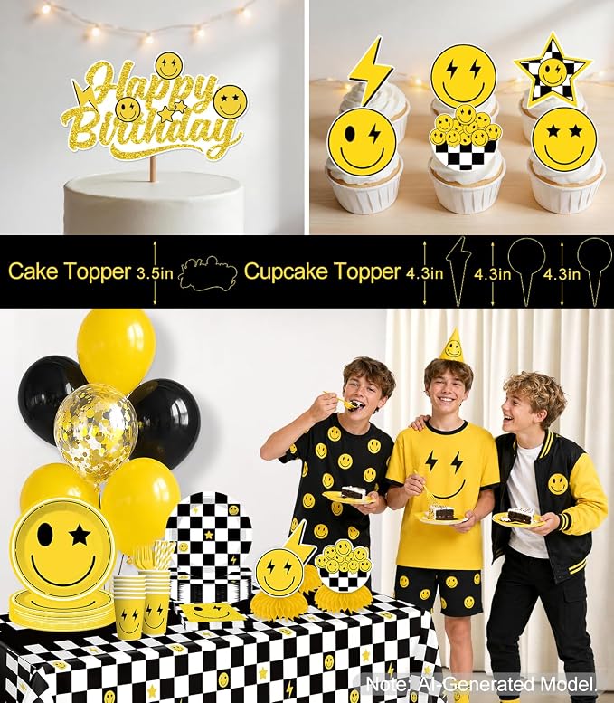 smiley face birthday decorations