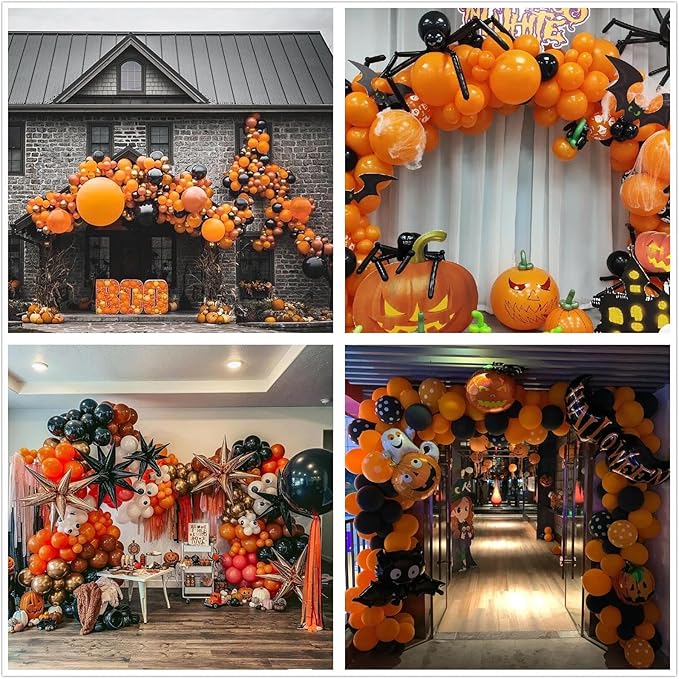 412pcs Orange Balloons 18 12 10 5 Inch Orange Balloon Garland Arch Kit Different Sizes Matte Latex Balloons for Baby Shower Christmas Birthday Festival Happy Fall-Themed Parties Party Decoration