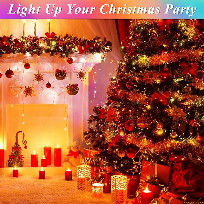 164FT 500LED Christmas Lights Color Changing, 35 Colors Halloween String Lights with Remote, Waterproof Twinkle Fairy Light Clear Wire for Bedroom Xmas Indoor Outdoor Holiday Party