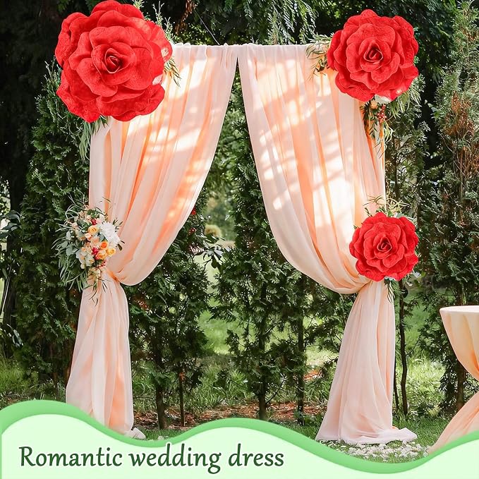 Norme 3 Pcs Giant Artificial Flowers Decoration 12, 16, 20 Inch Large Rose Petals Giant Flowers Large Red Rose for Wedding, Home Decor, Anniversary Birthday Valentine's Day