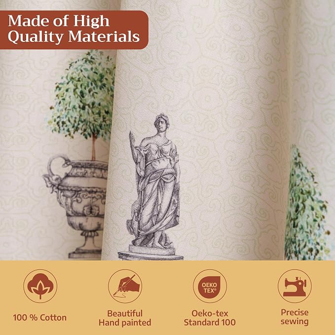 Maison d' Hermine Table Cloth Round Table 100% Cotton 69 Round Inches Tablecloth Reusable Decorative for Dining Kitchen Room Farmhouse Party Home Hotel Restaurant Spring Summer - Jardin Du Roy