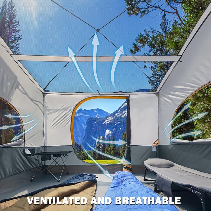 UNP Canopy Inner Tent, Camping Cube Tents for Pop Up Camping Canopy Tent, Compatible with 10' Wide Canopies Tents (No Top & Frame) (Gray)