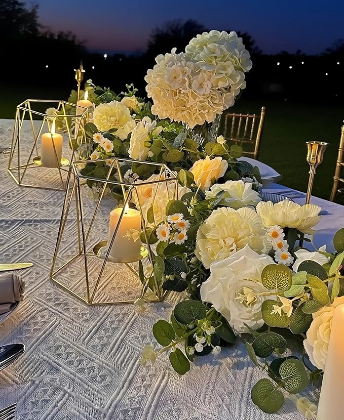 5.9FT Artificial Eucalyptus Garland with Flowers (Roses, Peonies, Daisies); Artificial Flower Garland for Weddings, Backdrops. Artificial Rose Vine For Home Decor, Table Decor, Door & Hanging Decor.