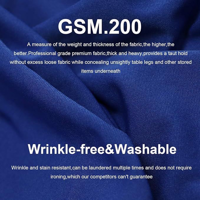RELIANCER 1 Pack Stretch Spandex Table Covers for Rectangular Tables,6FT Elastic Fitted Tablecloth,Universal Rectangular Table Cloth Protector for Outdoor Party,Wedding,Bar,Birthday,Banquet,Events