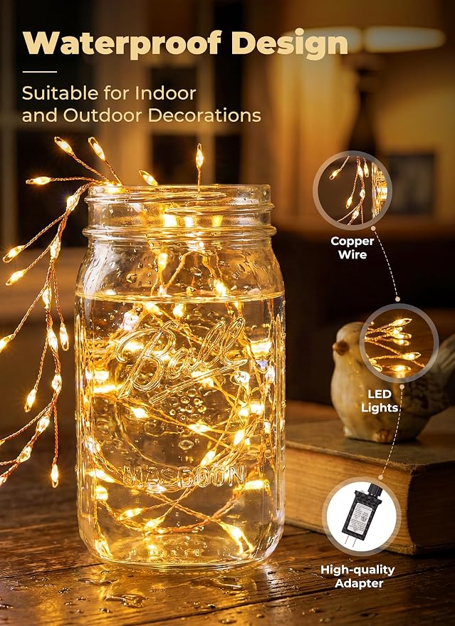Fairy Lights Plug in for Bedroom Classroom | 10FT 388-LED Classroom Lights Flowing with 14 Modes,Twinkle Lights,Christmas Lights Indoor Outdoor