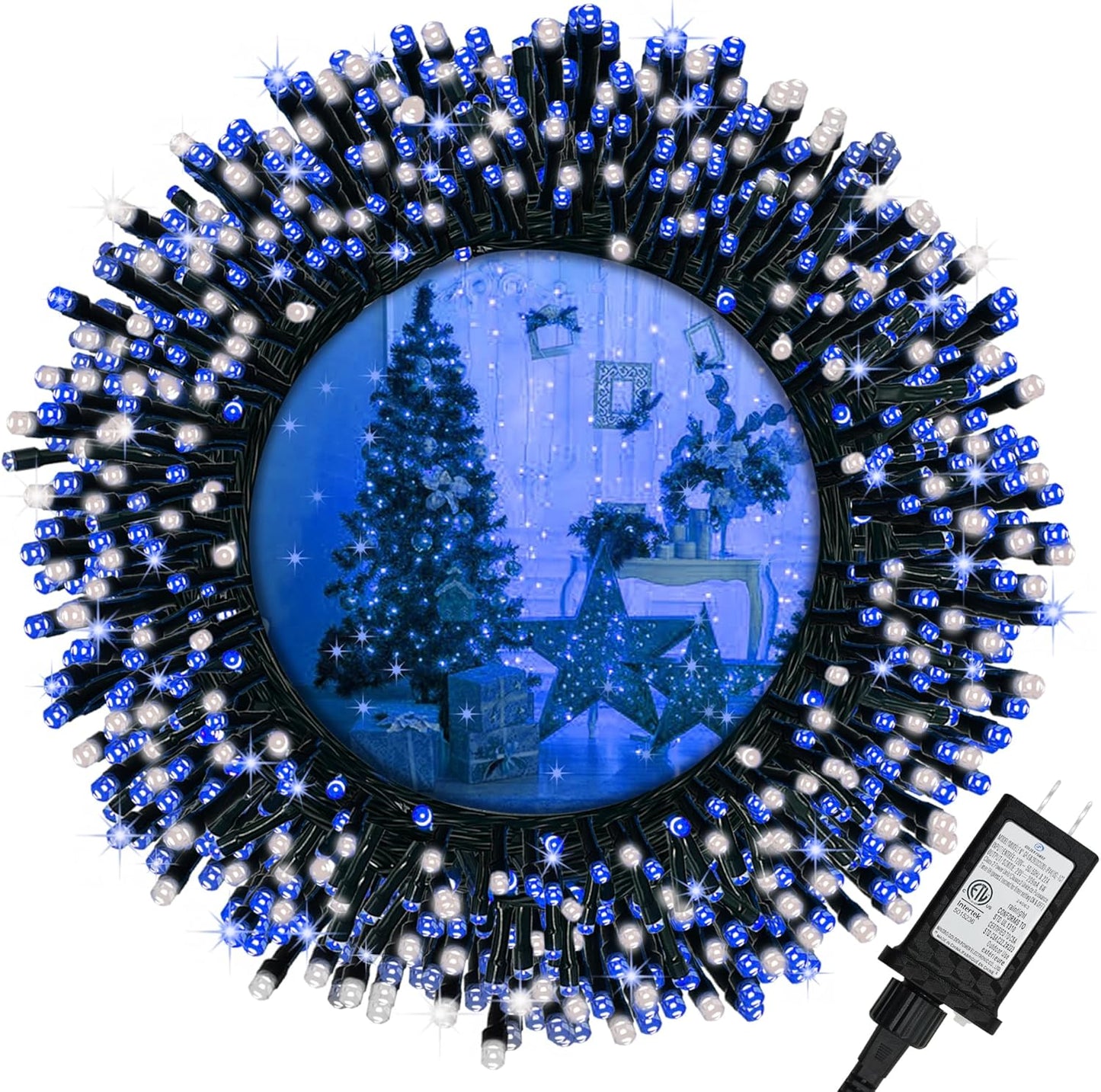 100 LED Christmas String Lights, 39FT Indoor Lights Plug-in with 8 Modes & Timer & Memory Function, Waterproof Christmas Lights Outdoor for Holiday Party Christmas Tree Decor