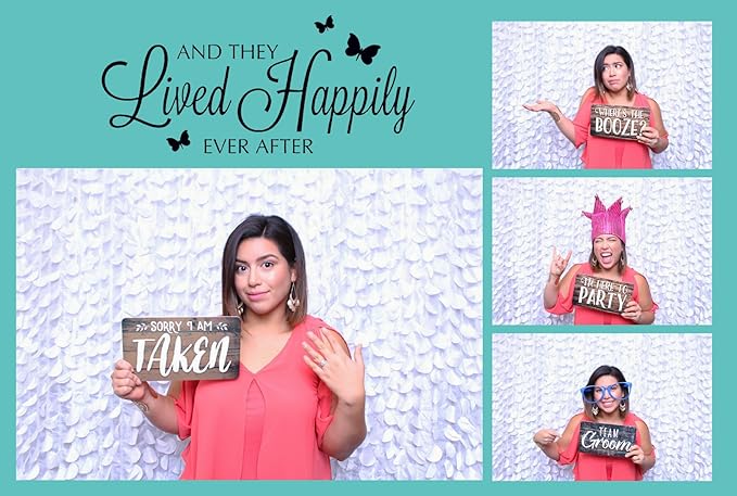 KING PROPS Rustic Photo Booth Props – 6 Double‑Sided Wedding Party Sign Cutouts for DIY Photo Booth, Bridal Shower & Reception Guests