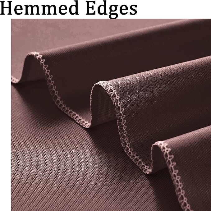 40ft x 10ft Wrinkle Free Brown Backdrop Curtains for Parties, 8 Panels 5x10ft Thick Fabric Backdrop Drapes for Wedding Party Background Birthday Decoration