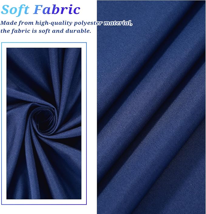 Teruntrue 12 Packs Navy Blue Tablecloths 60x102 inch Rectangle Table Cloth for 6 Foot Rectangle Tables, Washable Polyester Fabric for Wedding Parties Banquet Holiday Dinner Table Decorative, Navy Blue