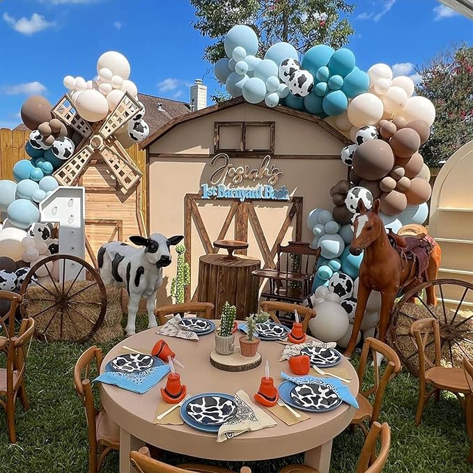 Peacock Blue Balloons, 113Pcs Turquoise Balloon Arch Kit - Different Sizes 5 10 12 18 Inch Matte Dark Teal Dusty Blue Latex Helium Balloons for Birthday, Wedding, Baby Shower Parties
