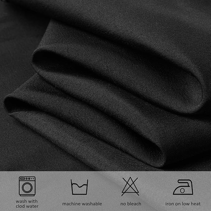 8 Pack Black Round Tablecloths 90 Inch Table Round Table Cloth, Wrinkle Resistant Washable Polyester Fabric Table Cloth Table Cover for Dining Banquet Wedding Party
