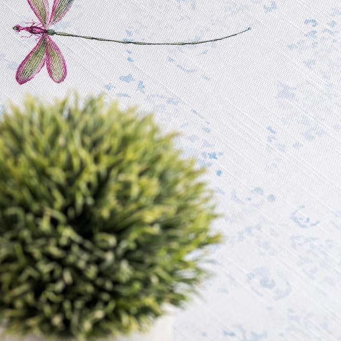 Maison d' Hermine Table Cloth Round Table 100% Cotton 63 Round Inches Tablecloth Reusable Decorative for Dining Kitchen Room Farmhouse Party Home Hotel Restaurant Spring Summer - Fleurs De Mai