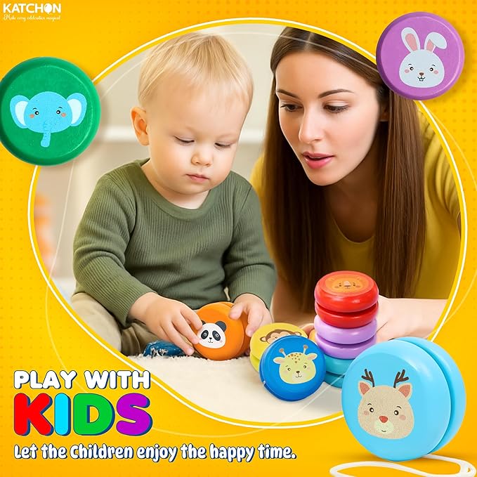 KatchOn, Jungle Animals Yoyos - Pack of 24 | Yoyo Bulk, Pinata Stuffers for Kids, Birthday Party Favors | Yoyo for Kids 8-12, Classroom Prizes, Carnival Prizes, Goodie Bags Stuffers, Bulk Toys