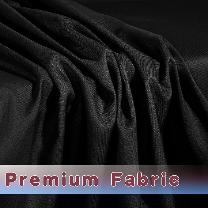 HolidayIdeas 2 Pack Square Fitted Table Covers - 38 x 38 Inch - Black Fabric Washable Tablecloth Protectors for Folding Table, Parties, Holiday Dinner, Trade Show, Vendor Stand
