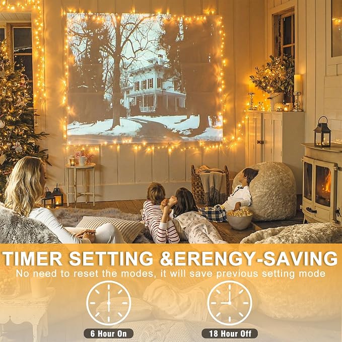 250 LED Christmas Lights Outdoor, 82 FT String Lights Indoor 8 Modes Clear Wire, Connectable Fairy Twinkle Lights Plug in for Outside Bedroom Patio Tree Party Wedding Holiday Decorations, Warm White