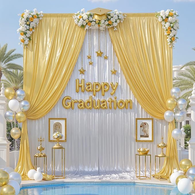 20×10FT Silver Sequin Backdrop Curtains Wedding Backdrop Drapes Wrinkle-Free Thick Glitter Photo Background Fabric for Birthday Graduations Friendgiving Christmas Party Photography Stage Decor