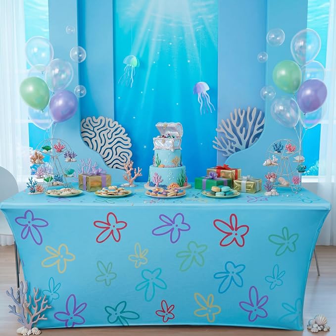 Frienda 1 Pcs Cartoon Sponge Theme Party Decorations Tablecloth Milk Silk Yellow Cartoon Theme Tablecloth 71 x 30'' Sponge Themed Table Cover for Birthday Baby Shower Party Supplies