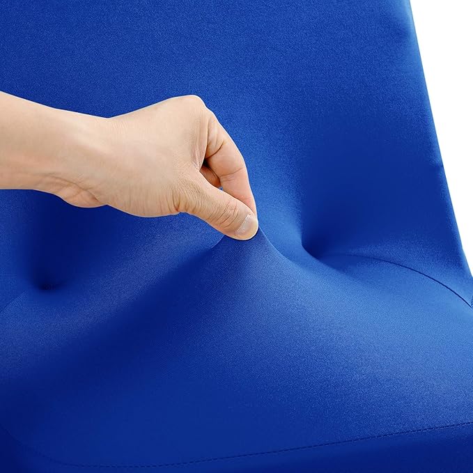 Peomeise Stretch Spandex Folding Chair Cover for Wedding Party Dining Banquet Event (Royal Blue,25pcs)
