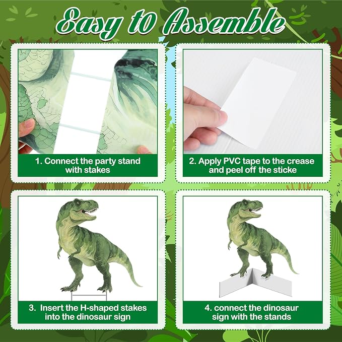 3 Pcs Dinosaur Party Decoration Cardboard Standup Cutout Brachiosaurus Triceratops Tyrannosaurus Rex Dinosaur Birthday Party Yard Sign Photo Props Backdrop Animal Birthday Decor Party Supplies
