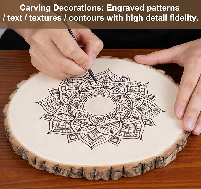 ilauke 6Pcs Wood Slices for Centerpieces, 7-8 Inch Natural Willow Wood Circles for Crafts, Large Wood Rounds for Rustic Wedding Decor, Centerpiece Table Decorations and DIY Crafts