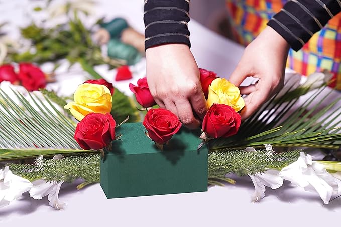 FLOFARE Floral Foam Base 15.7"L x 11.8"W x 3.1"H, Large Floral Foam Block for Fresh and Artificial Flower Arrangement Supplies for Arts, Crafts, Office Decor, Home Decor, Wedding Decor and Party