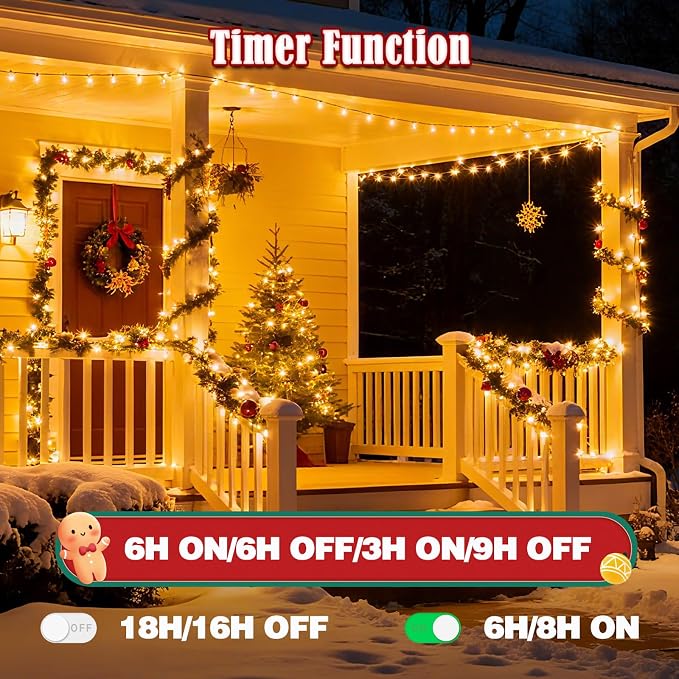 2026 New Voice Control 88ft 240LED Smart String Lights Outdoor/Indoor | String Lights with Remote, 12Modes, 7Voice Commands & Timers, Christmas Twinkle Light for Xmas Tree Decor (Warm White)