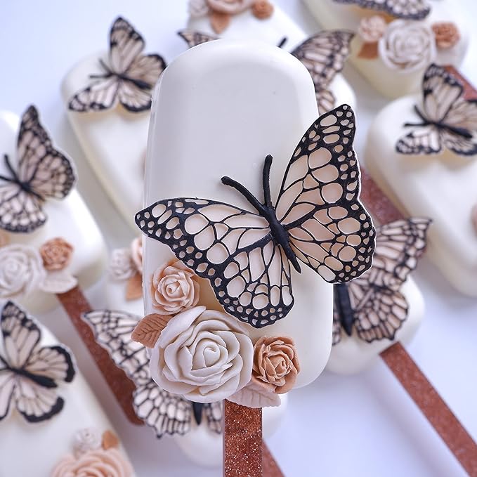 Katy Sue 3 Elegant Butterflies Silicone Mold for Cake Decorating & Crafts
