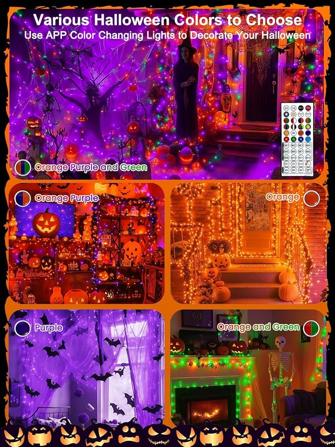 Smart Color Changing Christmas Lights with Remote & App Control, 132 FT 400 LED RGB String Light with Timer, Music Sync Multiple Modes Twinkle Christmas Tree Light Waterproof Indoor Outdoor Xmas Decor