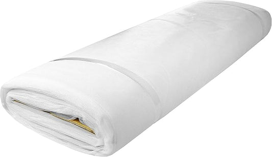 FabricLA 100% Nylon Tulle Mesh Fabric - Wedding Tulle Veil Fabric - 108" Wide (270 CM) Tulle Fabric Bolt of 50 Yard - White
