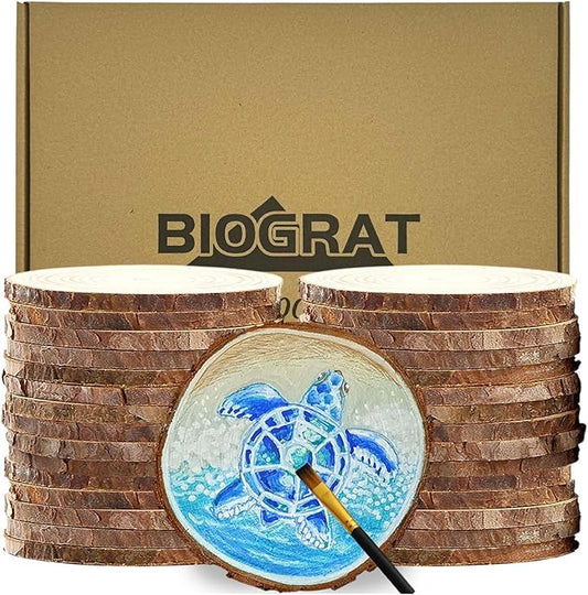 2.4-2.8 Inch Wood Slices Discs Ornaments for Crafts, 30 Pcs 0.2 inches thickniss