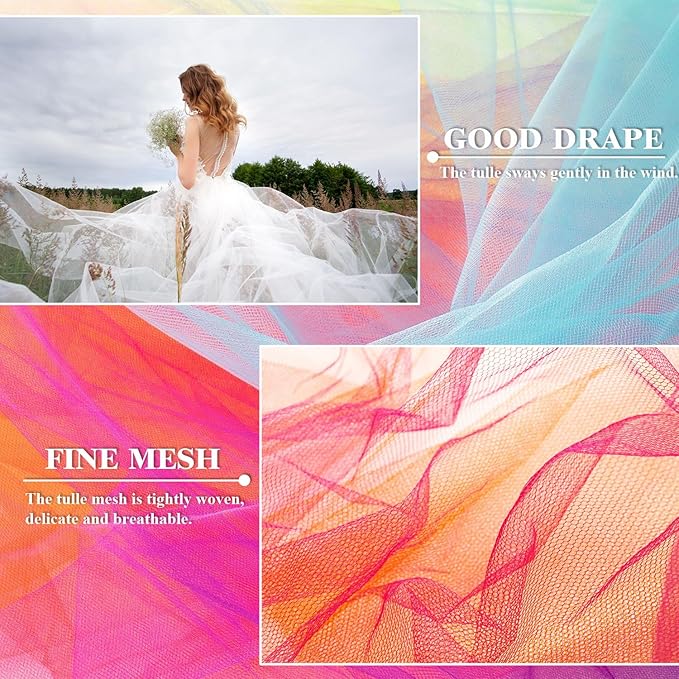 54" by 20 Yards Tulle Fabric Rolls Green Tulle Ribbon Tutu Spool Bolt for DIY Wedding Decoration Baby Shower Tutu Skirt Gift Wrapping Large Matte Tulle, Roll Packaging (Mint)
