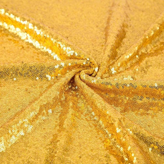 JYFLZQ Gold Sequin Table Runner 12"x108" Pack of 10 Glitter Sequin Fabric Table Linens - Sparkly Runners for Wedding & Birthday Party Decor