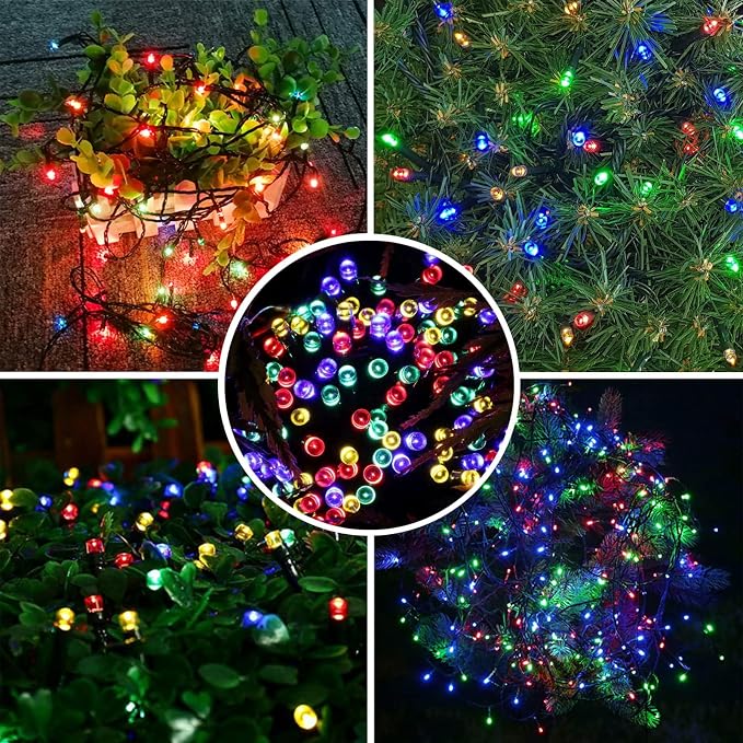 BHCLIGHT Extra-Long 165FT 500LED Christmas String Lights Outdoor/Indoor, Timer & Memory & 13 Modes, Multicolor Christmas Lights Waterproof Green Wire Tree Lights for Xmas Holiday Party
