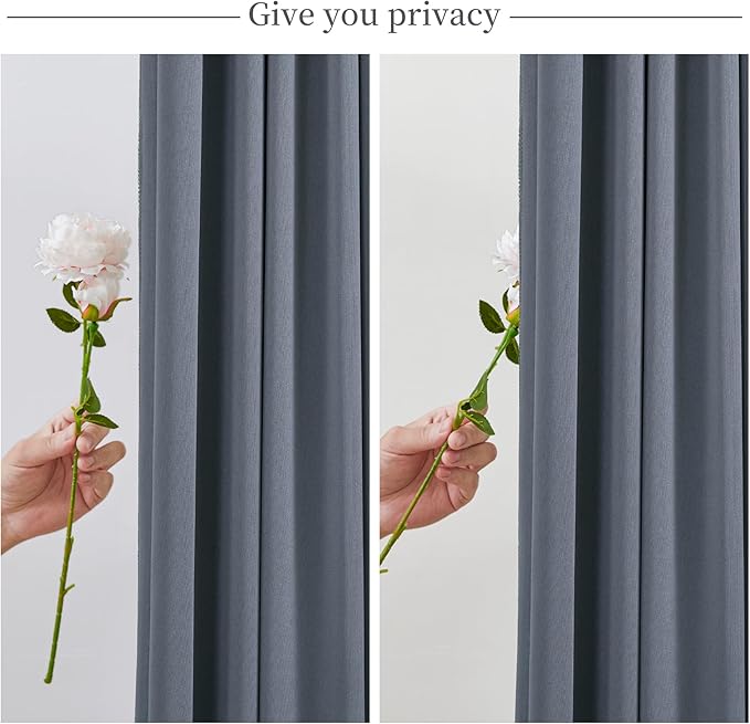Charcoal Backdrop Curtain for Parties Wedding Wrinkle Free Silver Grey Photo Curtains Backdrop Drapes Fabric Decoration for Birthday Party Baby Shower 5ft x 8ft,2 Panels