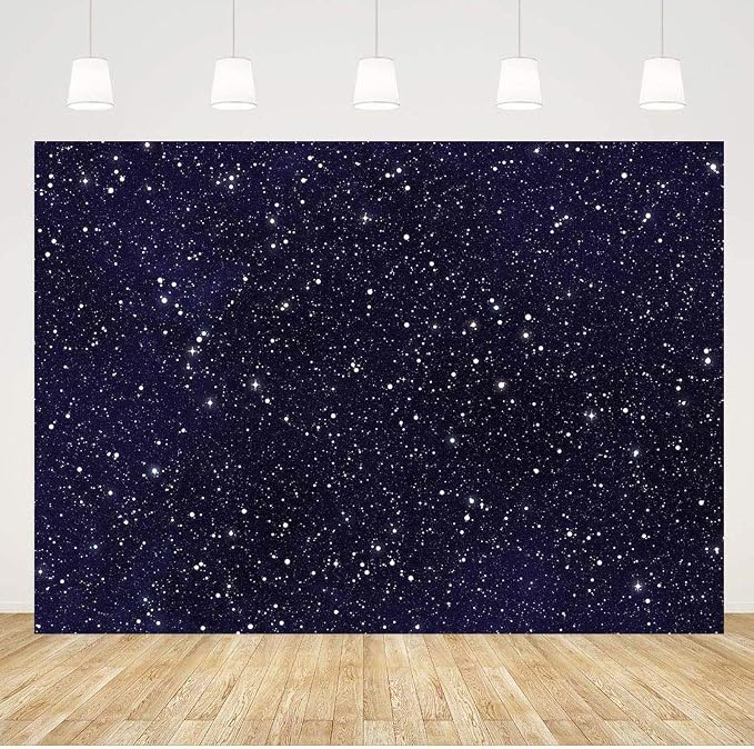 9x6ft Night Sky Star Backdrops Universe Space Theme Starry Photography Backdrop Galaxy Stars Children Boy 1st Birthday Party Photo Background Newborn Baby Shower Banner Photo Studio Booth Vinyl
