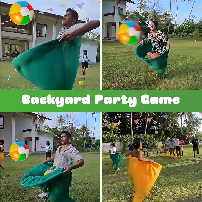 Granny Pants Yard Game Set for Kids & Adults, Funny Giant Outdoor Party Game with Oversized Pants & Balls, Backyard Lawn Family Game for Birthdays, Reunions & Team Activities ﻿
