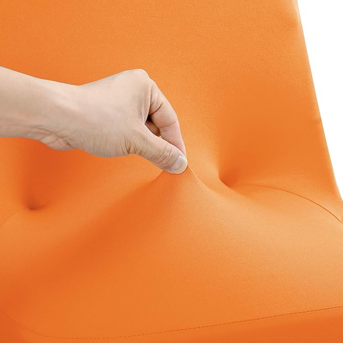 Peomeise Stretch Spandex Folding Chair Cover for Wedding Party Dining Banquet Event (Orange,25pcs)