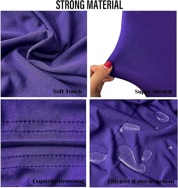 40PCS Stretch Spandex Folding Waterproof Chair Covers,Universal Fitted Chair Cover Protector for Wedding Party Banquet Holidays Celebration Decoration(Purple)