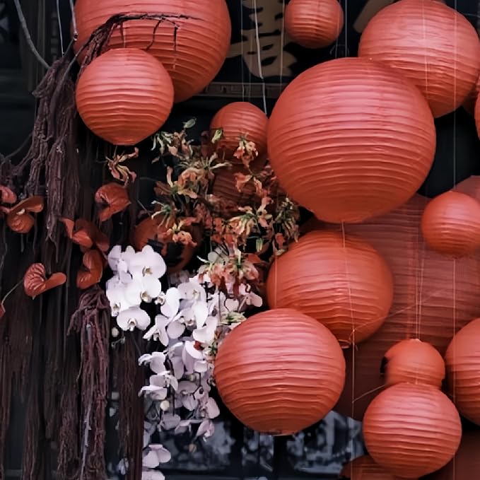 Red Paper Lanterns 10pcs Party Hanging Decorations for Xmas Hanging Decorations Ball Lanterns Lamps Parties Wedding Birthday