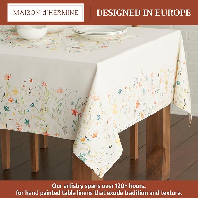 Maison d' Hermine Colmar 100% Cotton Tablecloth 54 - inch by 72 - inch.