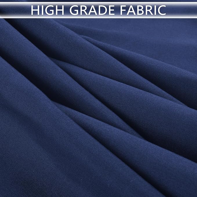 8 Packs Round Tablecloth 90 Inch Navy Blue Tablecloth for Circle Tables, Washable Polyester Fabric Table Cloth, Wrinkle Resistant Table Cloth Round Cover for Wedding Party Banquet Dining